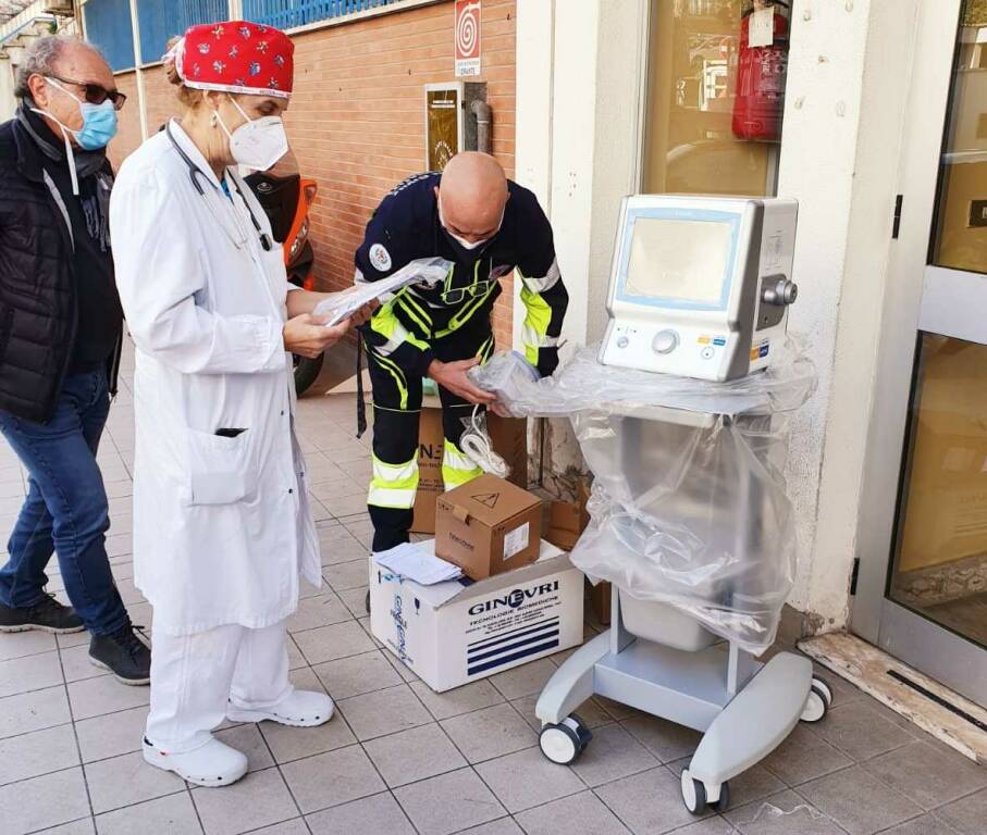 Consegnati all’ospedale di Formia un ventilatore polmonare pediatrico e un umidificatore