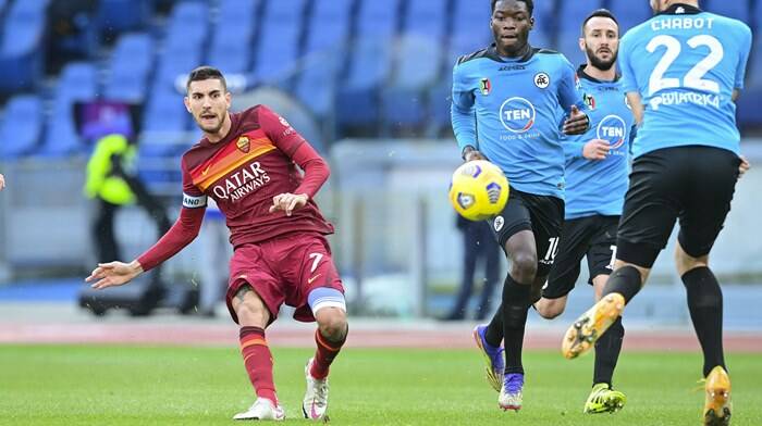 Pioggia di gol all’Olimpico, Roma-Spezia finisce 4-3: la decide Pellegrini al 92′