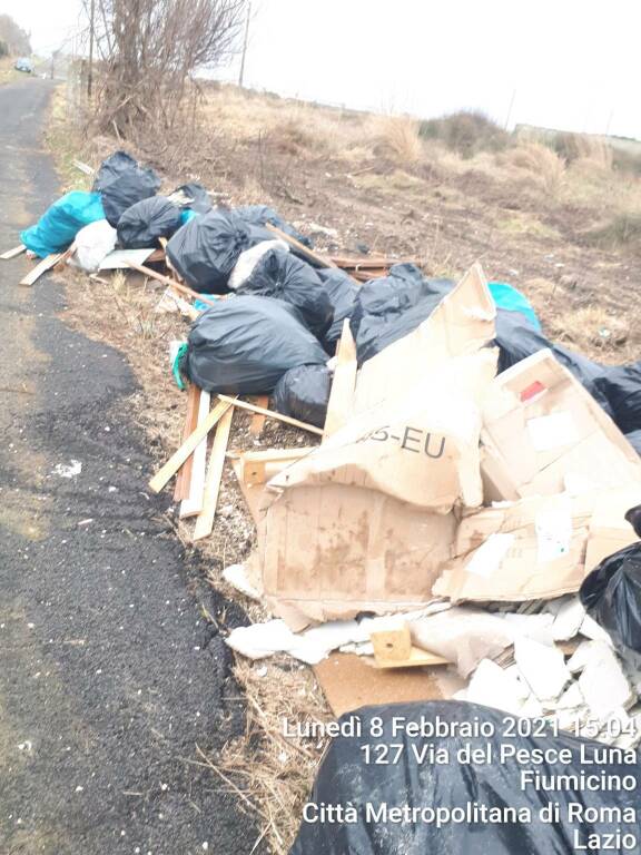 Fiumicino, “Via del Pesce di Luna una discarica a cielo aperto”