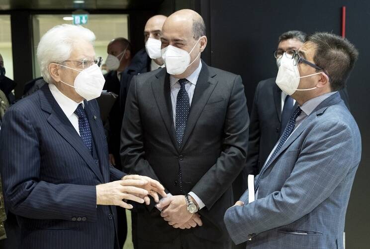Il Presidente della Repubblica visita il centro vaccinale “La Nuvola” di Roma