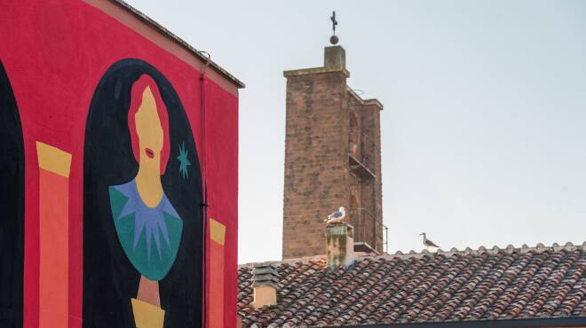 Pomezia, concluso il murale “L’Antiporta” alla Biblioteca comunale Ugo Tognazzi
