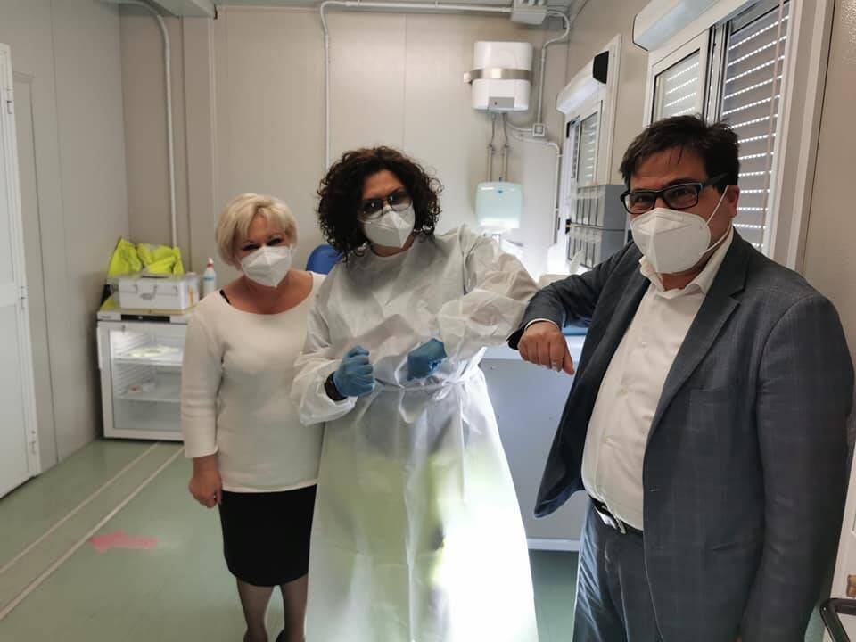 Ladispoli, D’Amato e Matranga in visita al centro vaccinale di via Trapani