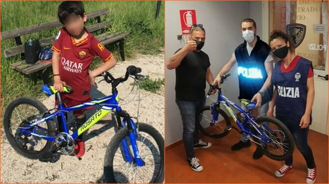 Roma, rubano la bici a un bimbo di 8 anni: i poliziotti la trovano e la restituiscono al piccolo