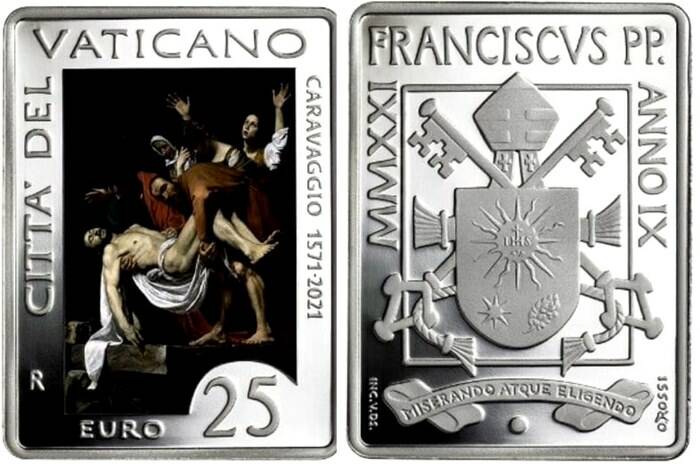 Vaticano, in arrivo una moneta rettangolare (e a colori) dedicata a Caravaggio