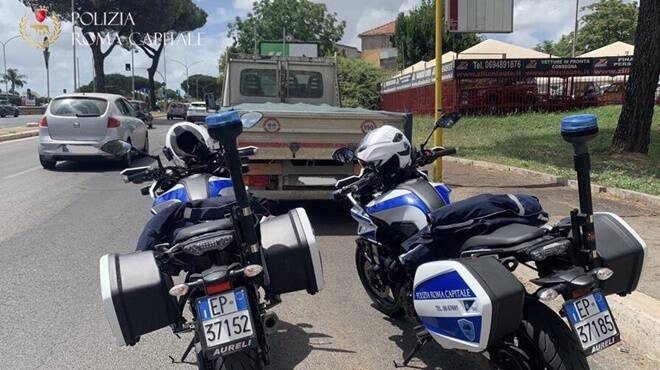 trasporto calcinacci via cristoforo colombo polizia locale