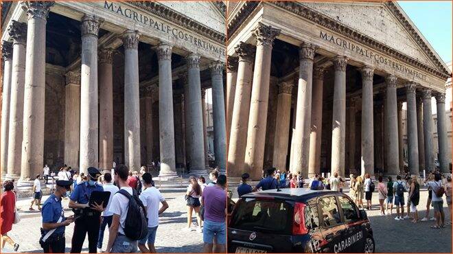 Controlli dei carabinieri nel centro storico di Roma: multati altri abusivi