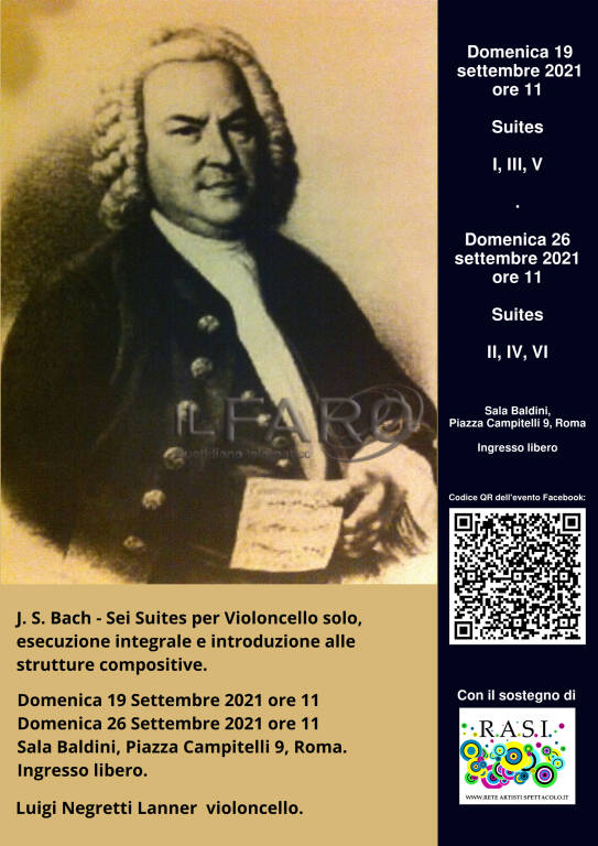 Le sei Suites per violoncello solo di J. S. Bach. Esecuzione integrale e introduzione alle strutture compositive