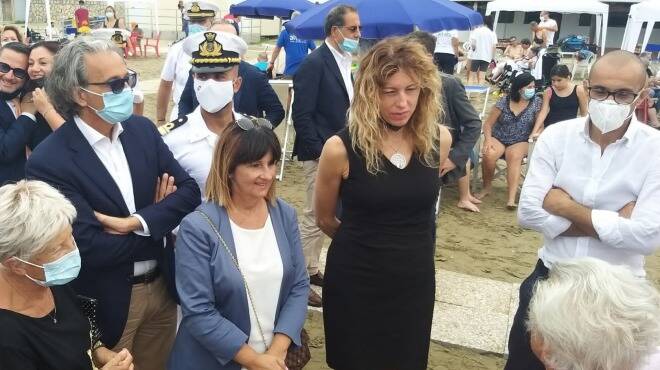 Il Ministro per le Disabilità Erika Stefani in visita alla Riviera Mallozzi di Anzio