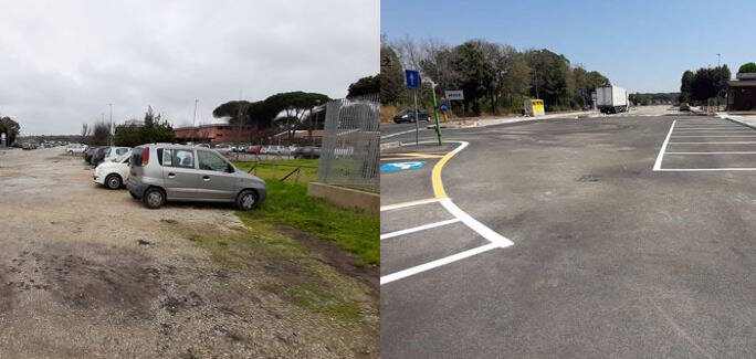 Ardea: nuovi parcheggi e marciapiedi per il piazzale della scuola S. Antonio