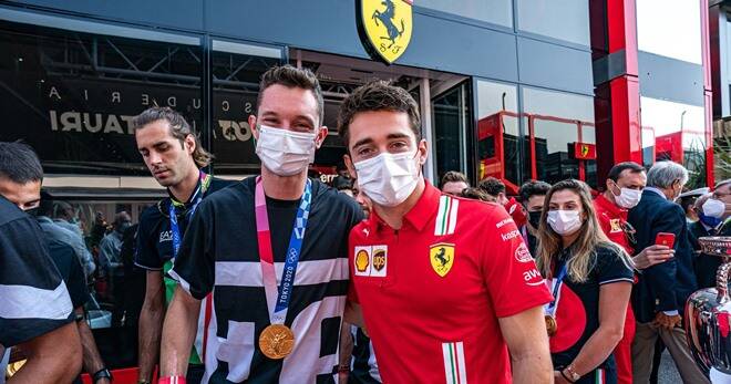 Filippo Tortu e Charles Leclerc: due gioielli Made in Italy a Monza
