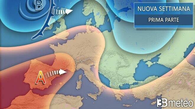 Meteo lunedì: alta pressione in espansione sull’Italia, ma non durerà