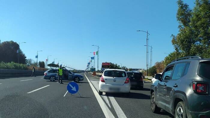 Albero caduto per colpa del vento, l’autostrada Roma-Fiumicino va in tilt