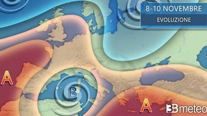 Meteo lunedì: persiste il vortice mediterraneo. Maltempo intenso in arrivo