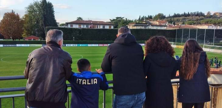 #NonnialMuseodelCalcio, una famiglia areatina a Coverciano con gli Azzurri