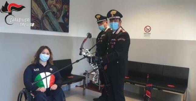 L’arco paralimpico ritrovato, Asia Pellizzari: “Grazie ai Carabinieri.. gioia immensa!”