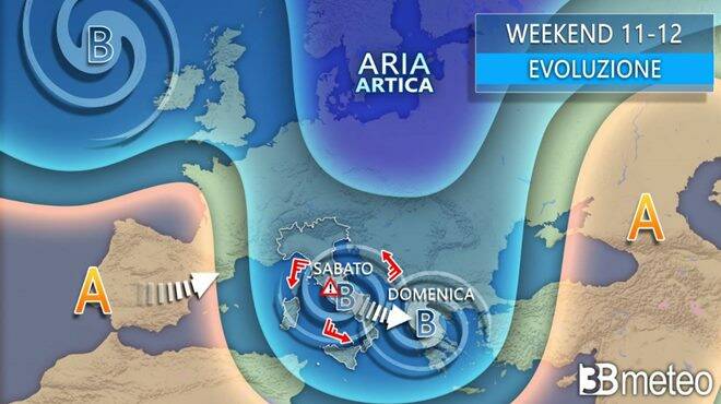 Meteo weekend: ciclone artico sull’Italia. Ancora temporali, freddo e neve