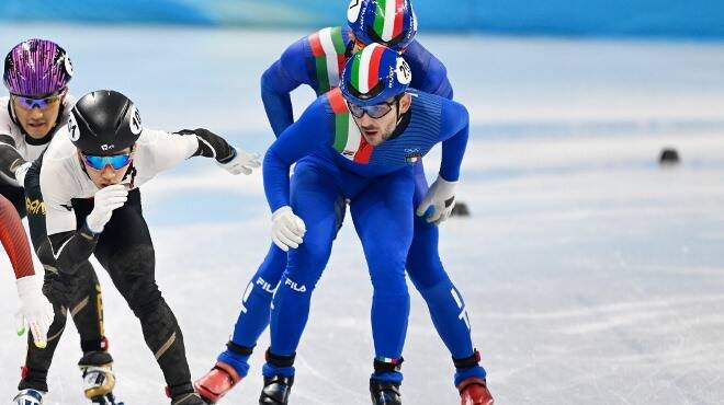 Pechino 2022, l’Italia maschile dello short track è bronzo nei 5000 metri
