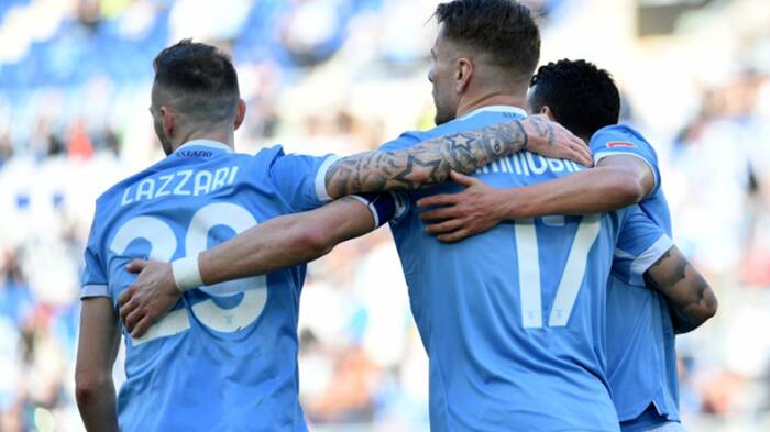 Immobile dal dischetto e doppietta di Zaccagni: la Lazio travolge il Bologna