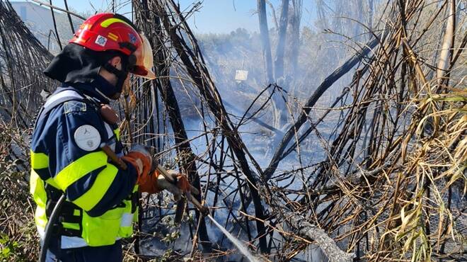 Ardea, incendio divampa in via delle Salzare: interviene la Protezione Civile