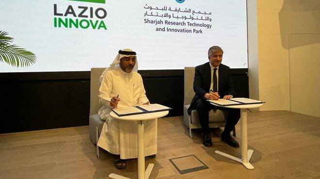 Tecnologia, firmato protocollo d’intesa tra Lazio Innova e “Sharjah Research Technology and Innovation Park”