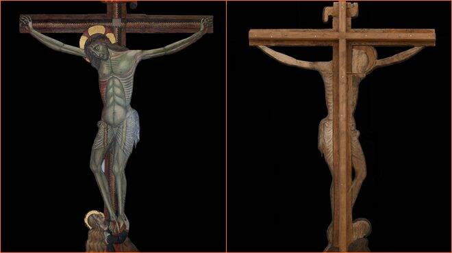 Completato il restauro del “Cristo crocifisso con la Maddalena ai piedi della Croce” di Giovanni da Gaeta