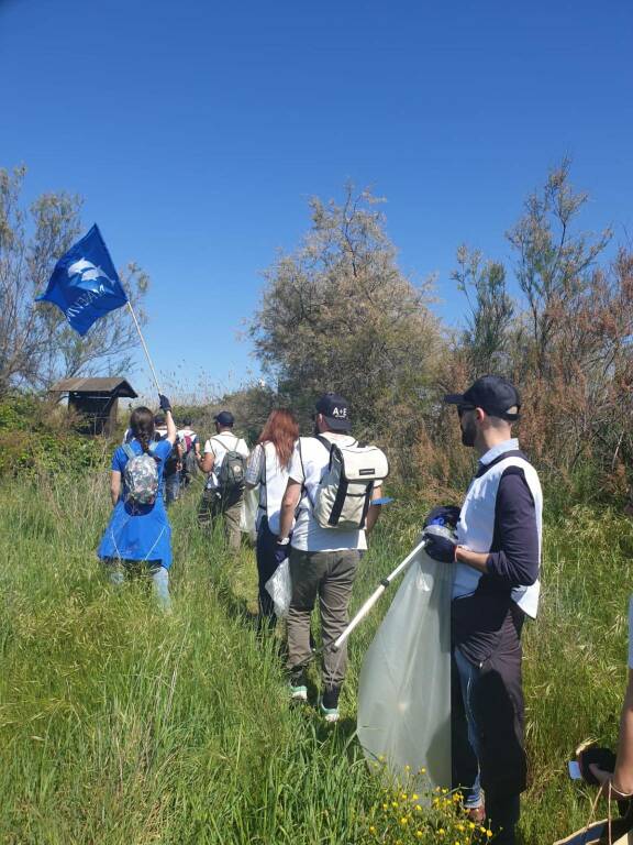 Ladispoli, volontari di Marevivo al lavoro per ripulire Torre Flavia: raccolti 22 chili di rifiuti