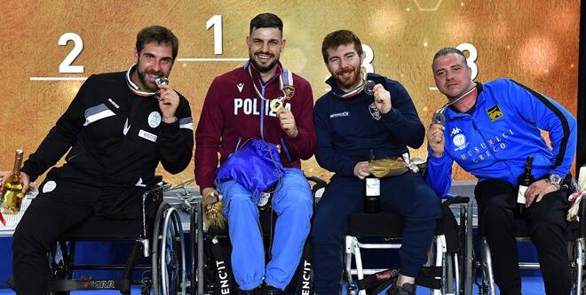 Campionati Italiani di scherma paralimpica, Giordan è oro nella sciabola