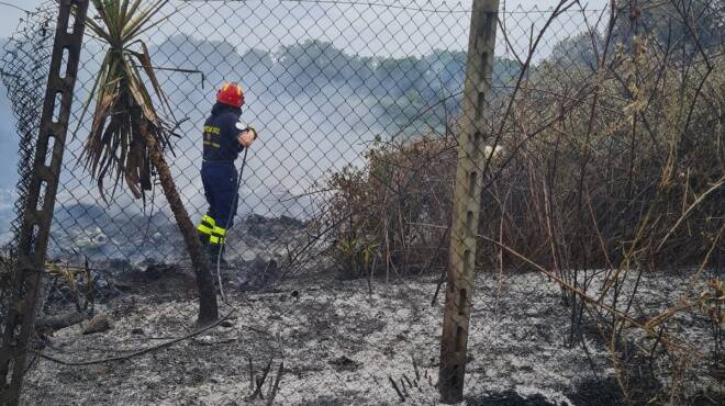 Incendio al Boschetto di Nuova Florida: a fuoco il ripetitore di telefonia