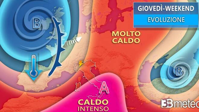 Meteo giovedì: l’Italia nella morsa del gran caldo, ma attenzione a temporali locali
