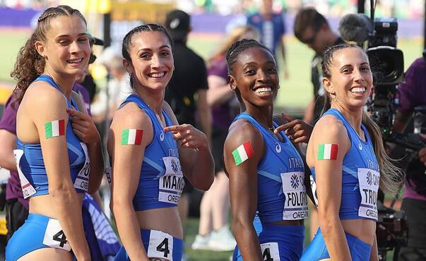 Mondiali di atletica, la 4×100 femminile chiude la finale al settimo posto