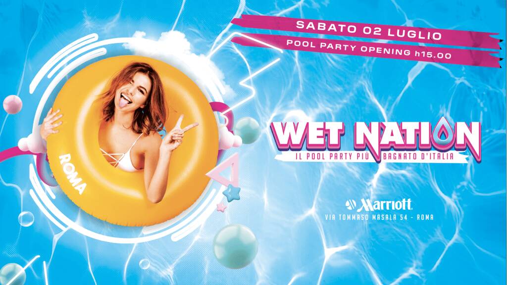 Al Rome Marriot Park Hotel arriva il Pool Party più grande d’Italia con una giornata di musica in piscina