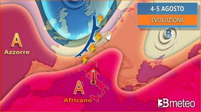 Meteo giovedì: caldo africano ed afa alle stelle, ma anche qualche temporale