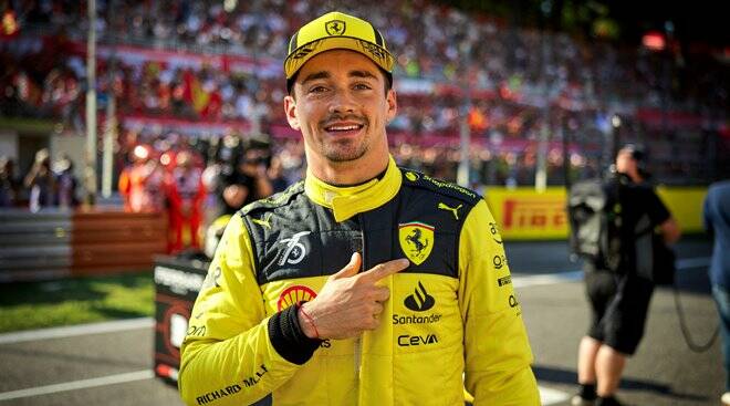 GP di Monza, Leclerc in pole position con la Ferrari: “Ora testa alla gara”