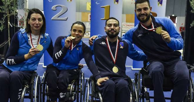 Coppa del Mondo Scherma Paralimpica, Giordan porta al trionfo il team della sciabola