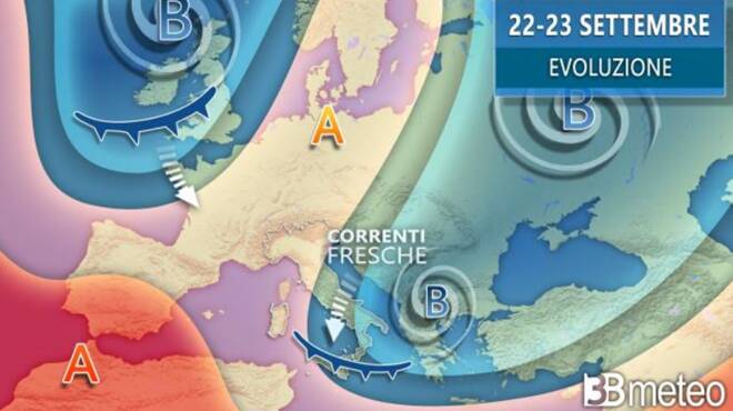 Meteo giovedì: Italia alle prese con alta pressione e impulsi instabili dai Balcani
