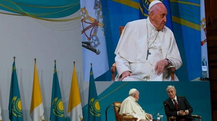 Papa Francesco, da Nur-Sultan un grido contro tutte le guerre: “Al mondo serve unità”