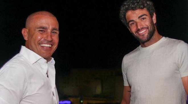 Berrettini incontra Cannavaro a Napoli: “Onorato di averti conosciuto!”