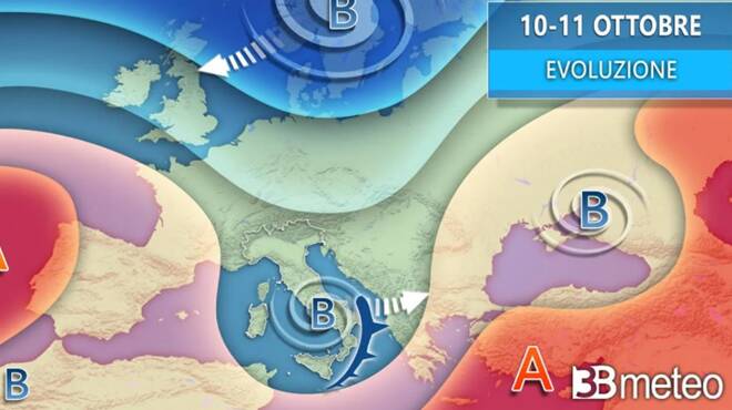 Meteo lunedì: Italia bersaglio di nuove piogge e rovesci. Le zone coinvolte