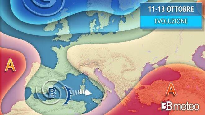 Meteo martedì: nuovo vortice mediterraneo, con altre piogge in arrivo. Ecco dove