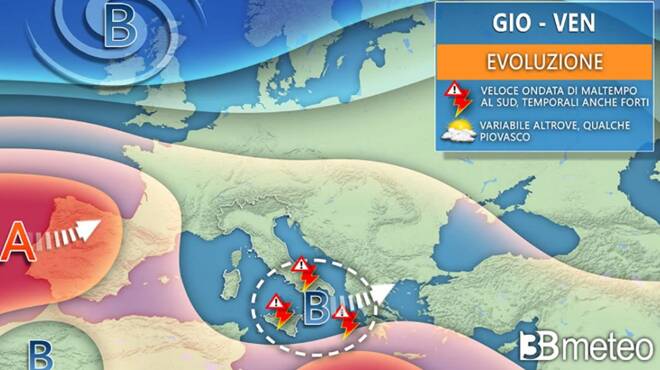 Meteo giovedì: maltempo su parte d’Italia, con rischio nubifragi. Ecco dove