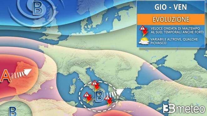 Meteo venerdì: ancora maltempo e instabilità, con piogge locali. Ecco dove