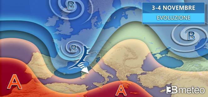 Meteo di mercoledì: dopo Ognissanti possibile ritorno di un po’ di pioggia. Ecco dove