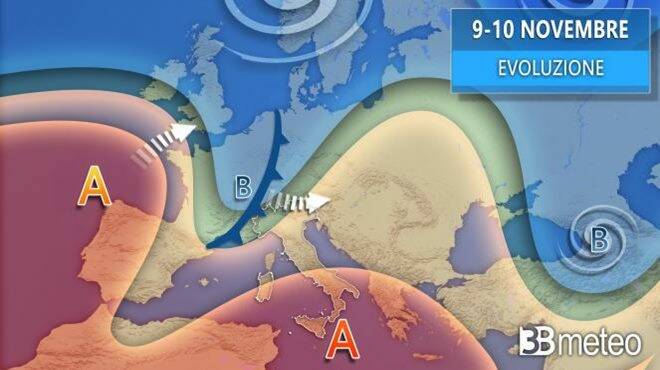 Meteo mercoledì: una perturbazione lambisce l’Italia, torna la pioggia ma non ovunque