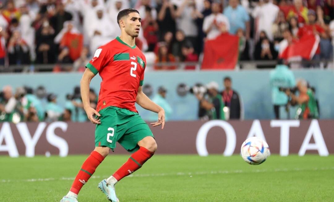 Rigore Hakimi in Marocco-Spagna, qatar 2022