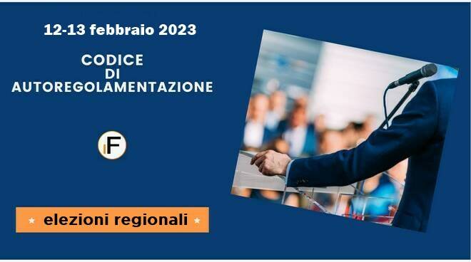 Elezioni regionali 2023, Codice di autoregolamentazione