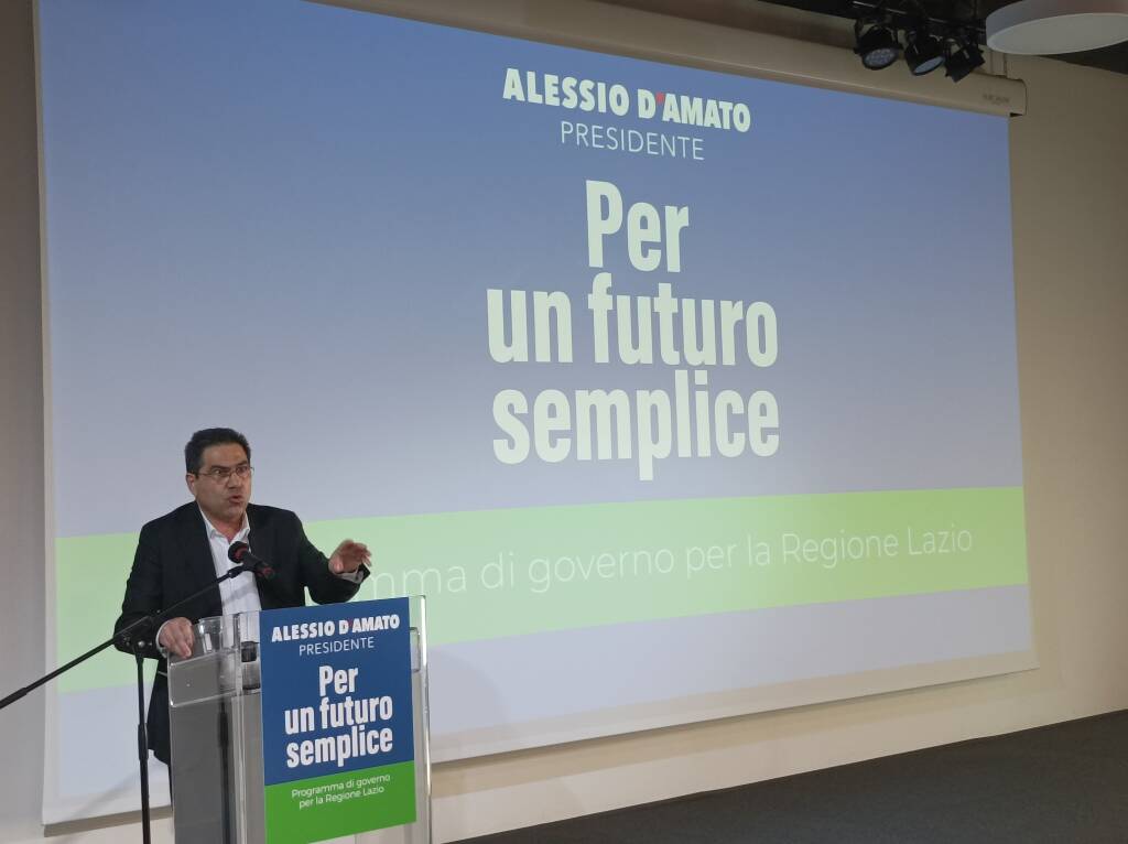 D’Amato presenta il suo programma: “Puntiamo su sanità e reddito di formazione per innovare il Lazio”
