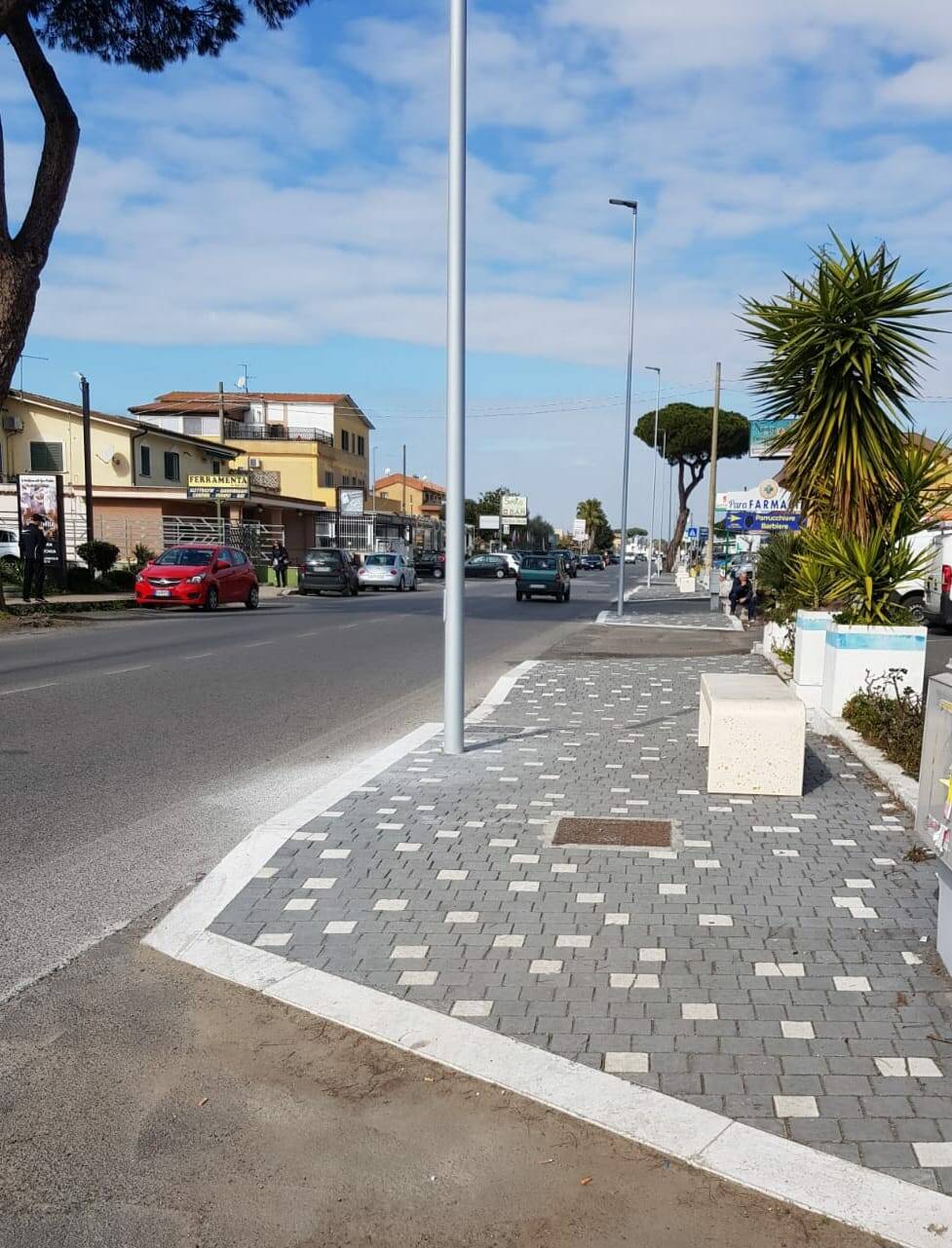 Anzio, Lido dei Pini: ultimati i lavori per la realizzazione dei nuovi marciapiedi