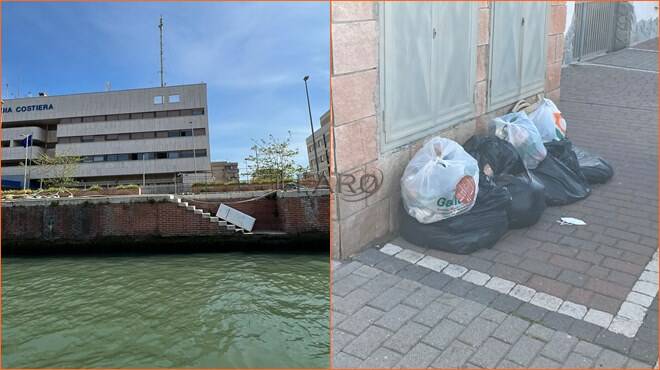 Fiumicino, scempio senza fine: un altro frigo ripescato in mare e vie disseminate di rifiuti