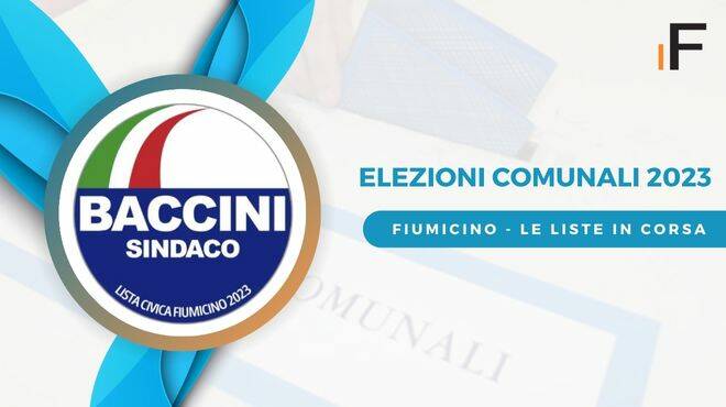 Fiumicino 2023, la lista dei candidati per la civica Baccini Sindaco