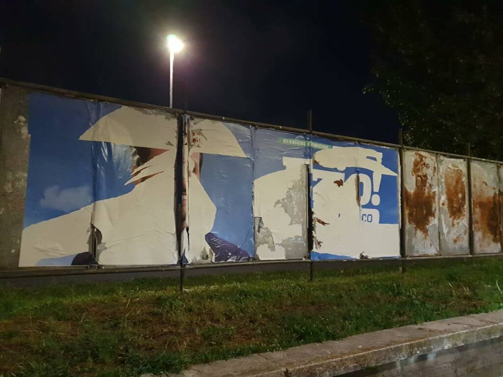 Fiumicino, strappati nella notte i manifesti elettorali del candidato Di Genesio Paliuca